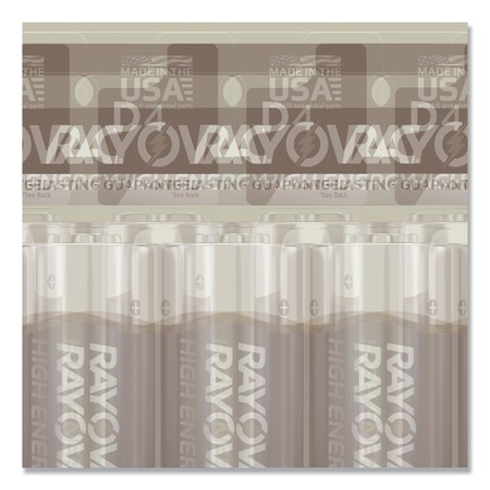 Rayovac Rayovac High Energy D Alkaline Battery, 4 PK, 1.5VDC 8134TK